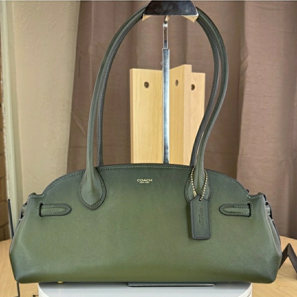 Coach Handbags - Coach Olive Green Leather Empire Carry All Shoulder Bag (NWOT)